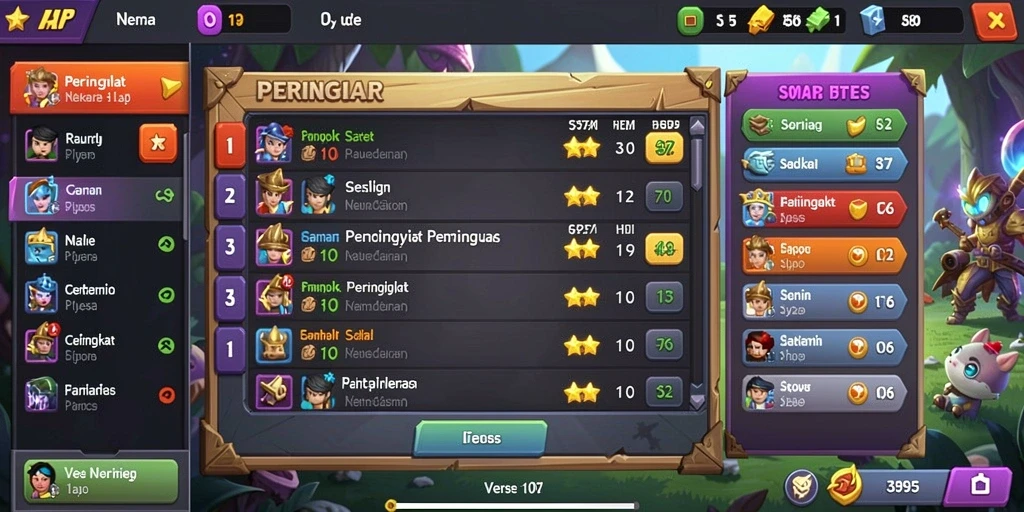 Interaksi permainan yang mudah dan menyenangkan.